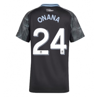 Billige Fotballdrakt Aston Villa Amadou Onana #24 Replika Bortedrakt Dame 2025-26 Kortermet